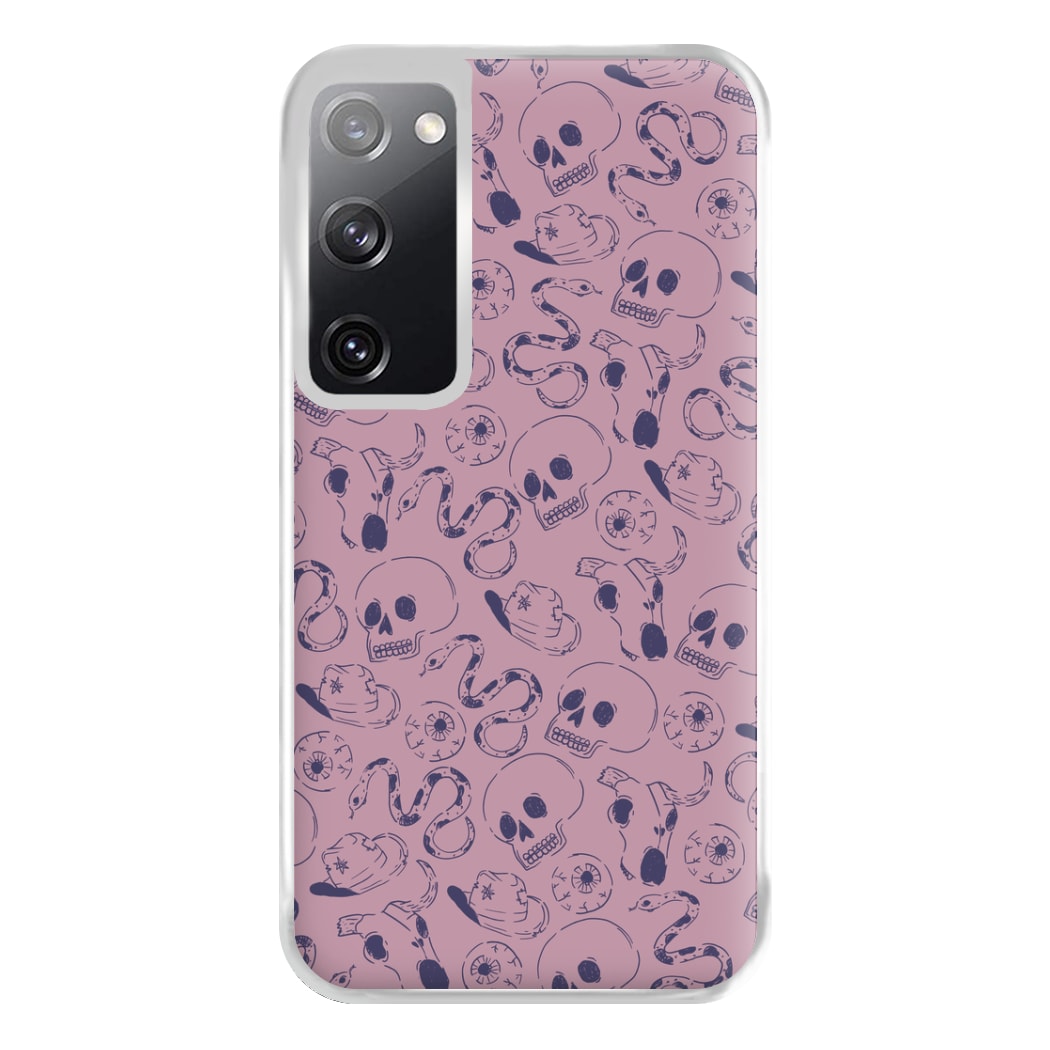 Purple Snakes And Skulls - Western  Phone Case for Galaxy S20