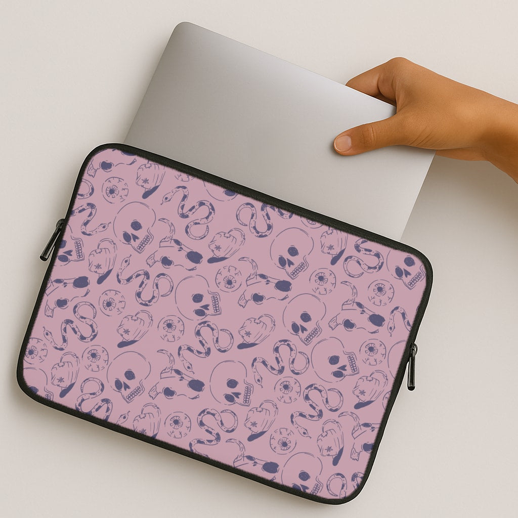 Purple Snakes And Skulls - Western  MacBook Case