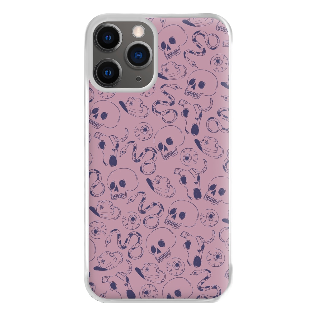 Purple Snakes And Skulls - Western  Phone Case for iPhone 12 Pro Max