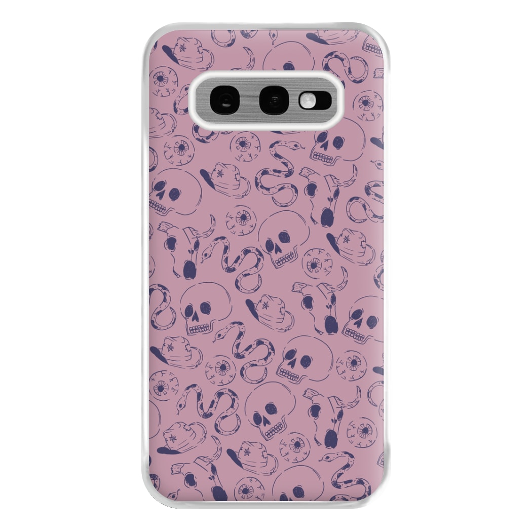 Purple Snakes And Skulls - Western  Phone Case for Galaxy S10e