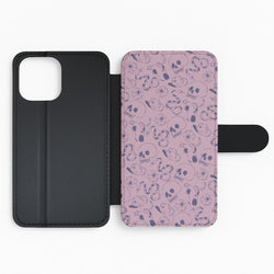 Purple Snakes And Skulls - Western  Flip Phone Case