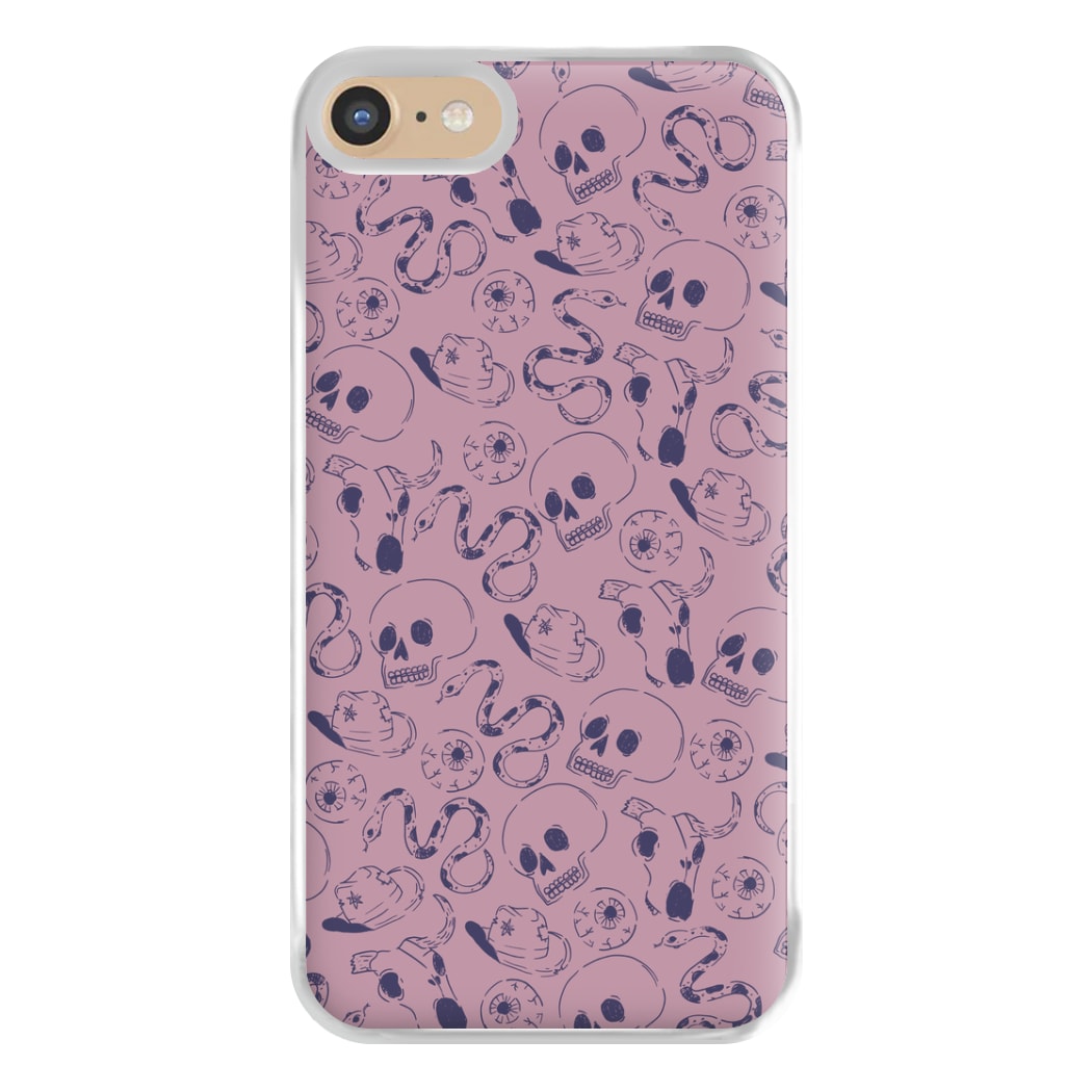 Purple Snakes And Skulls - Western  Phone Case for iPhone 6 / 7 / 8 / SE