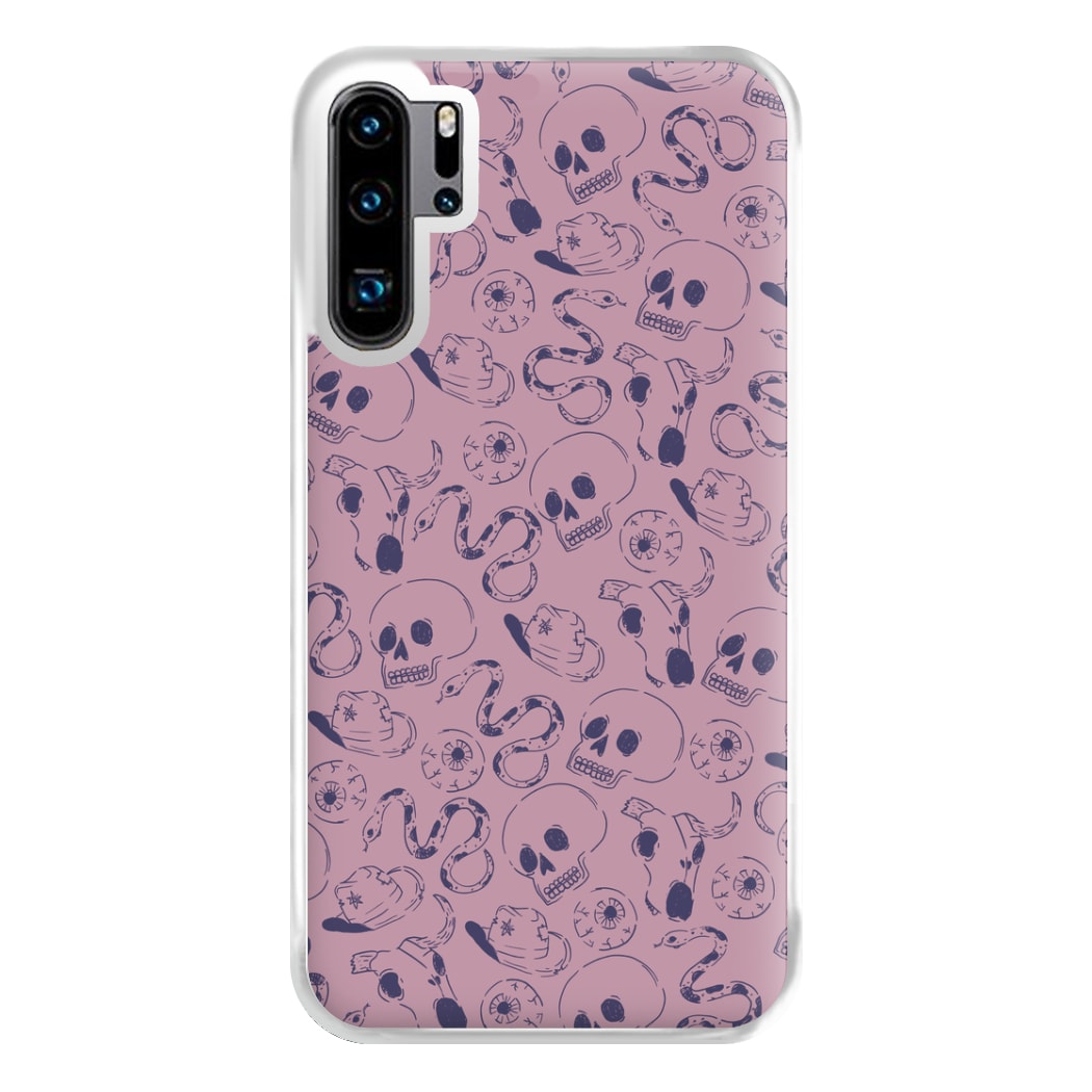 Purple Snakes And Skulls - Western  Phone Case for Huawei P30 Pro