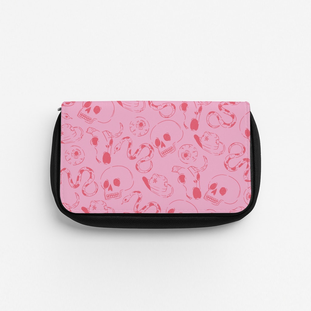 Pink Snakes And Skulls - Western  Pencil Case