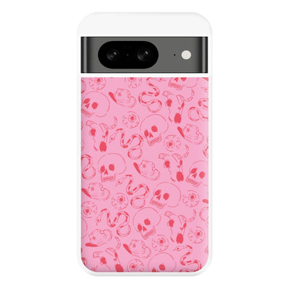 Pink Snakes And Skulls - Western  Phone Case for Google Pixel 8