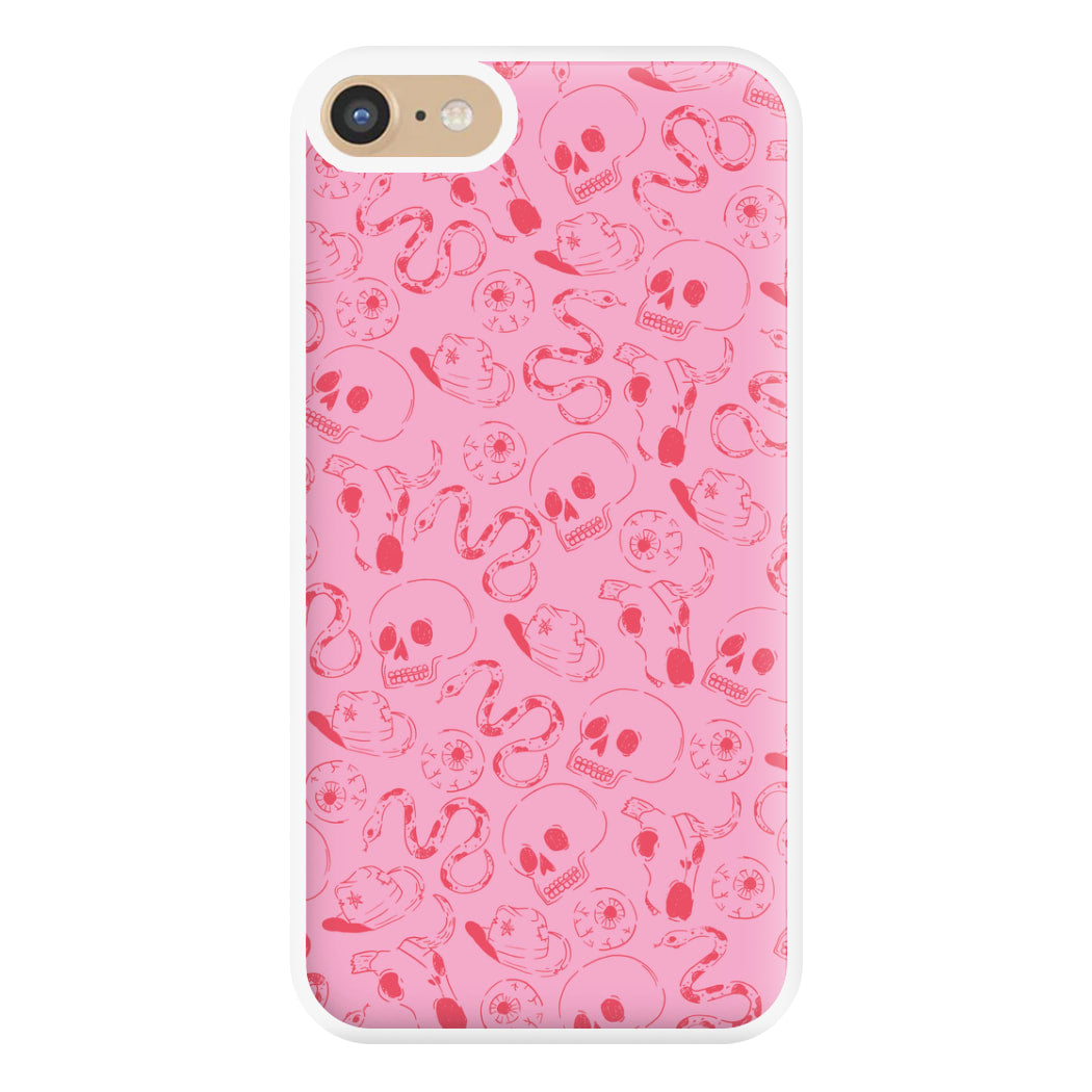 Pink Snakes And Skulls - Western  Phone Case for iPhone 6 / 7 / 8 / SE