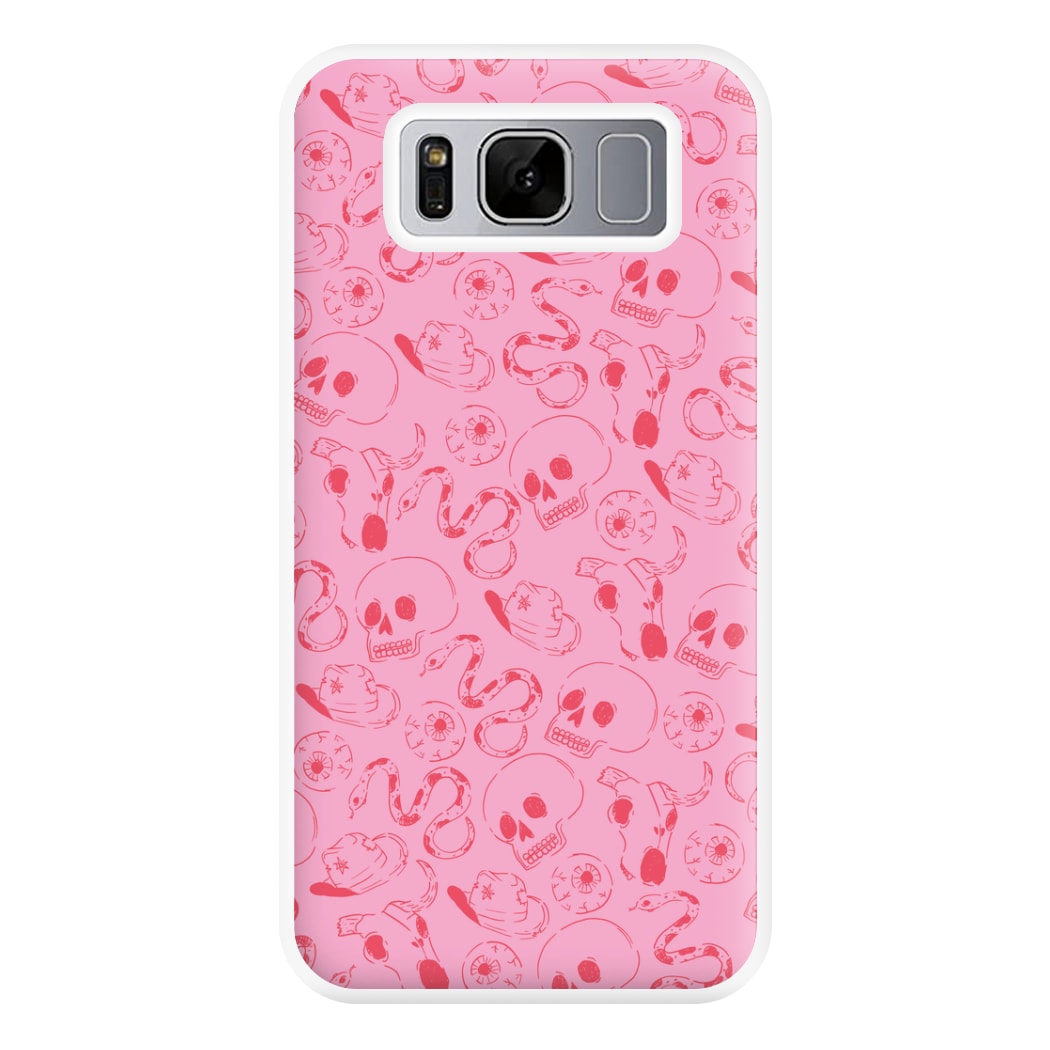 Pink Snakes And Skulls - Western  Phone Case for Galaxy S8 Plus