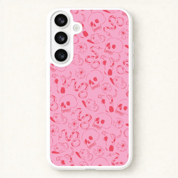 Pink Snakes And Skulls - Western Phone Case for Galaxy S26 Plus
