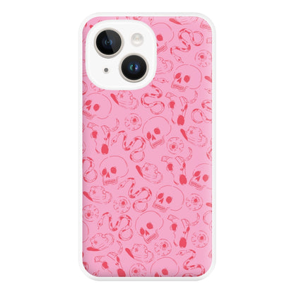 Pink Snakes And Skulls - Western  Phone Case for iPhone 14 Plus