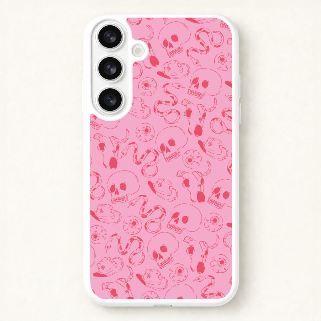 Pink Snakes And Skulls - Western Phone Case for Galaxy S26