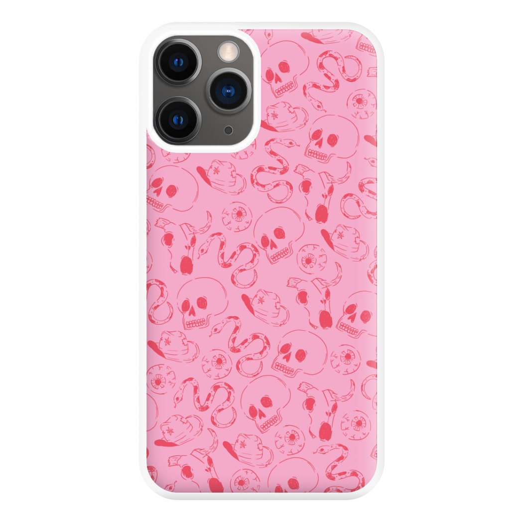 Pink Snakes And Skulls - Western  Phone Case for iPhone 12 Pro Max