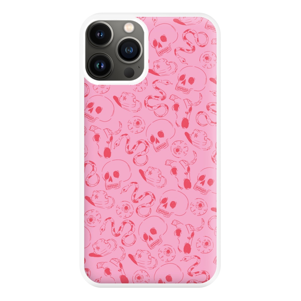 Pink Snakes And Skulls - Western  Phone Case for iPhone 11 Pro Max