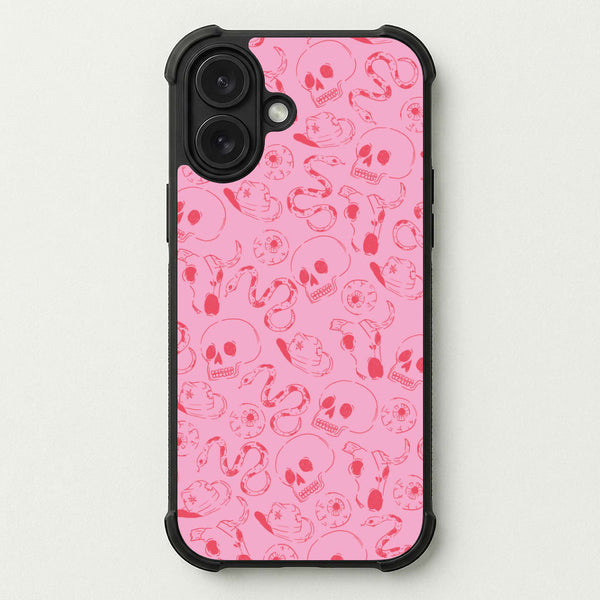 Pink Snakes And Skulls - Western Phone Case — Bumper case