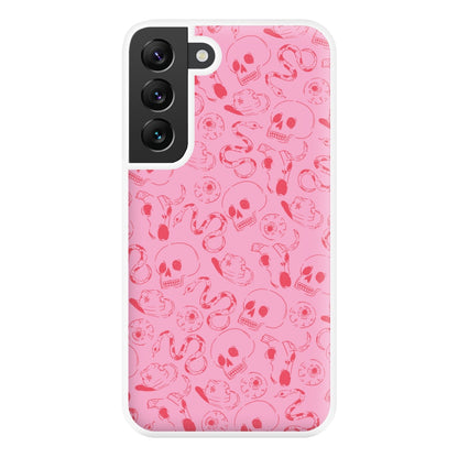 Pink Snakes And Skulls - Western  Phone Case for Galaxy S22 Plus