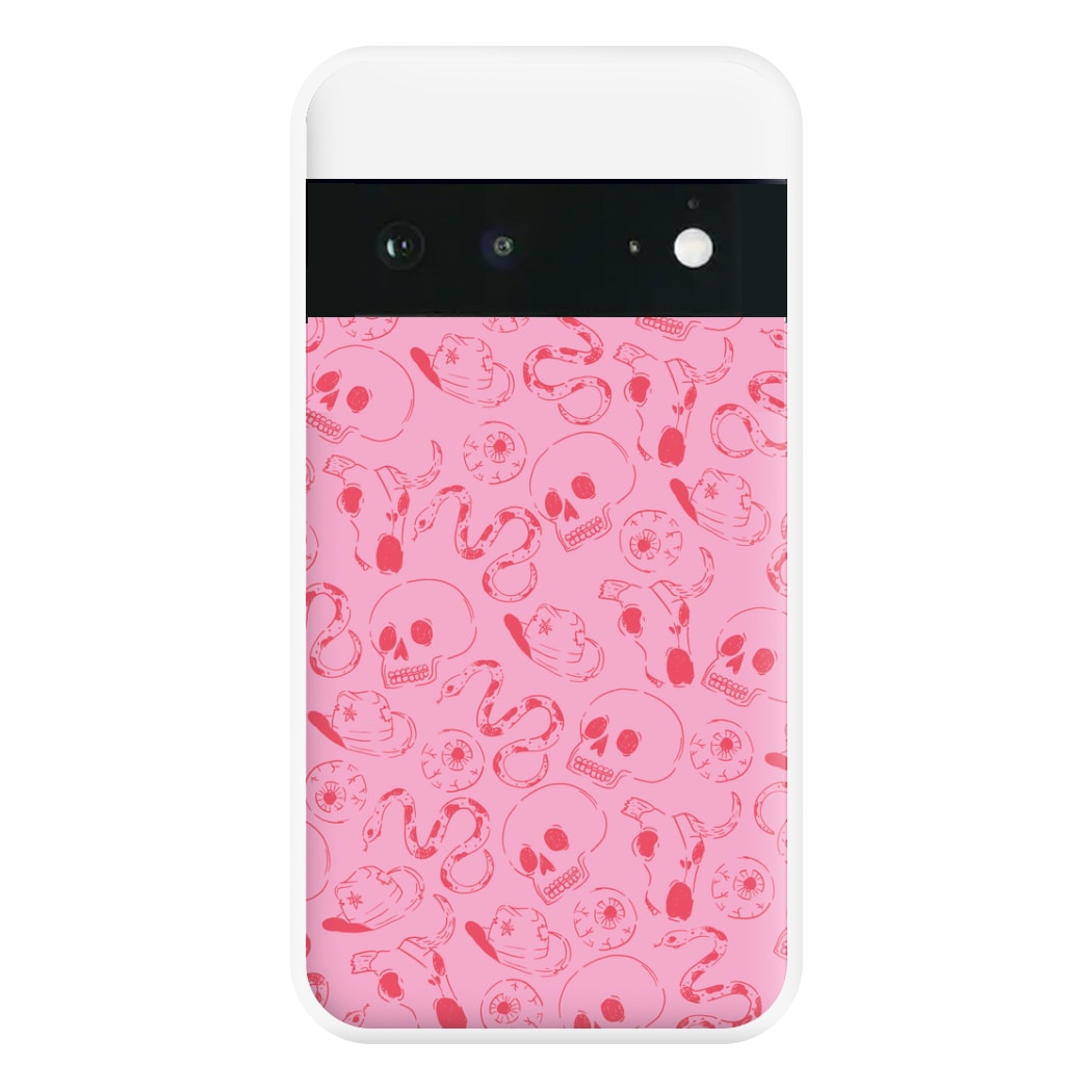 Pink Snakes And Skulls - Western  Phone Case for Google Pixel 6a