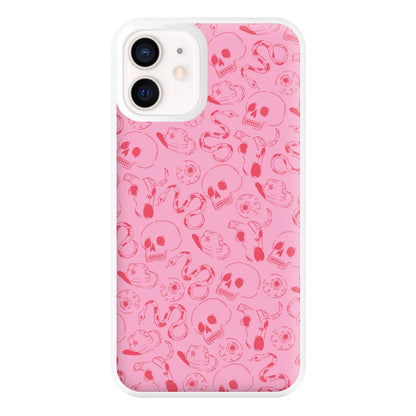 Pink Snakes And Skulls - Western  Phone Case for iPhone 13 Mini