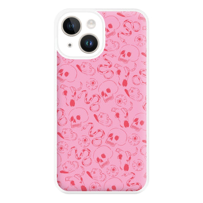 Pink Snakes And Skulls - Western  Phone Case for iPhone 14