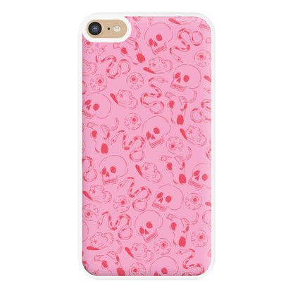 Pink Snakes And Skulls - Western  Phone Case for iPhone 6 Plus / 7 Plus / 8 Plus