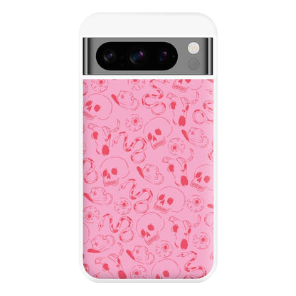 Pink Snakes And Skulls - Western  Phone Case for Google Pixel 8 Pro