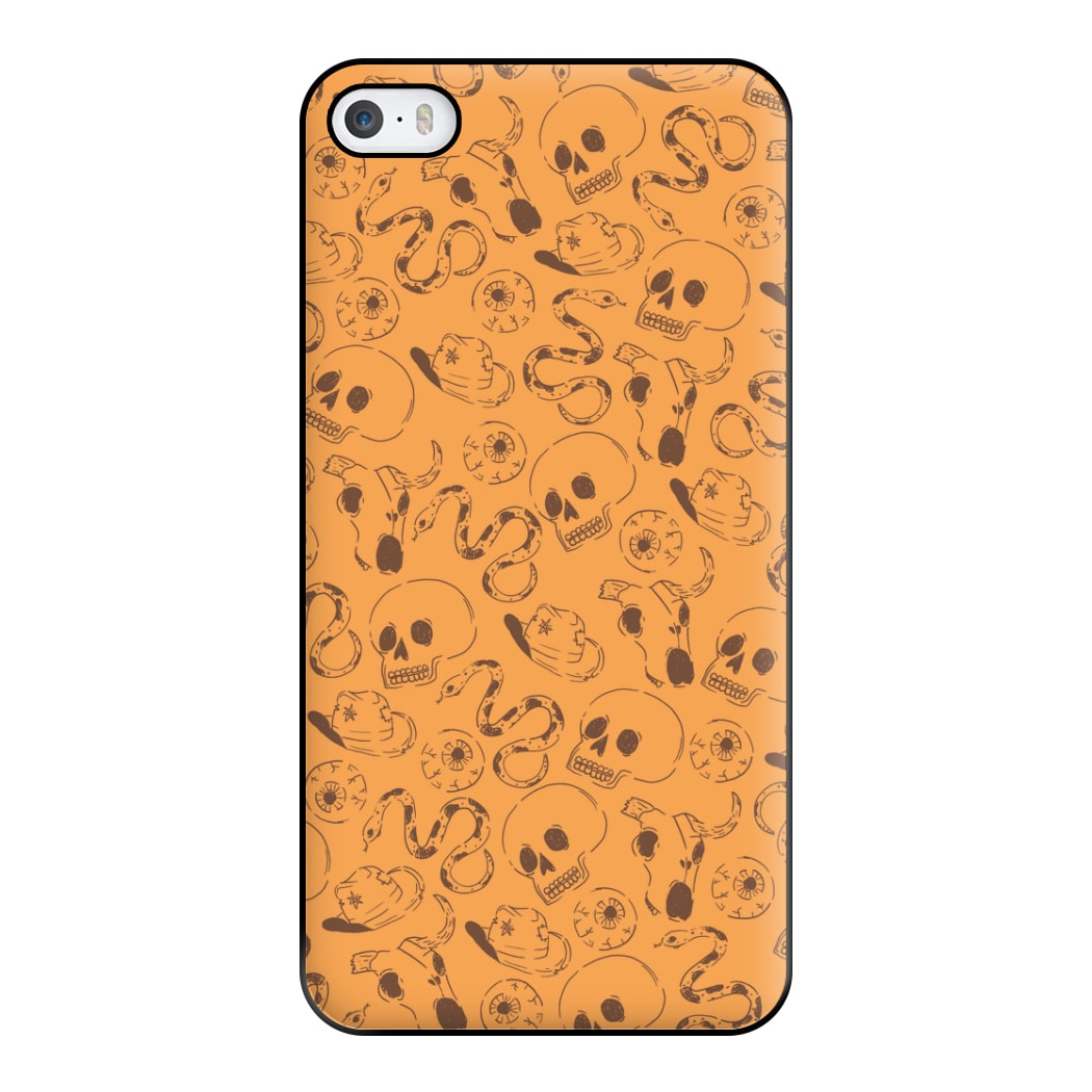 Orange Snakes And Skulls - Western  Phone Case for iPhone 5 / 5s / SE 2016