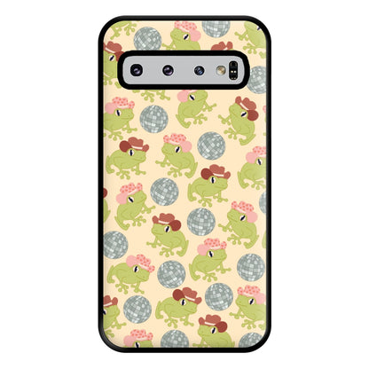 Frogs With Cowboy Hats - Western  Phone Case for Galaxy S10 Plus