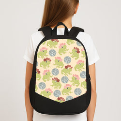 Frogs With Cowboy Hats - Western  Large School Bag