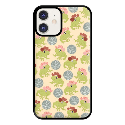 Frogs With Cowboy Hats - Western  Phone Case for iPhone 12 / 12 Pro