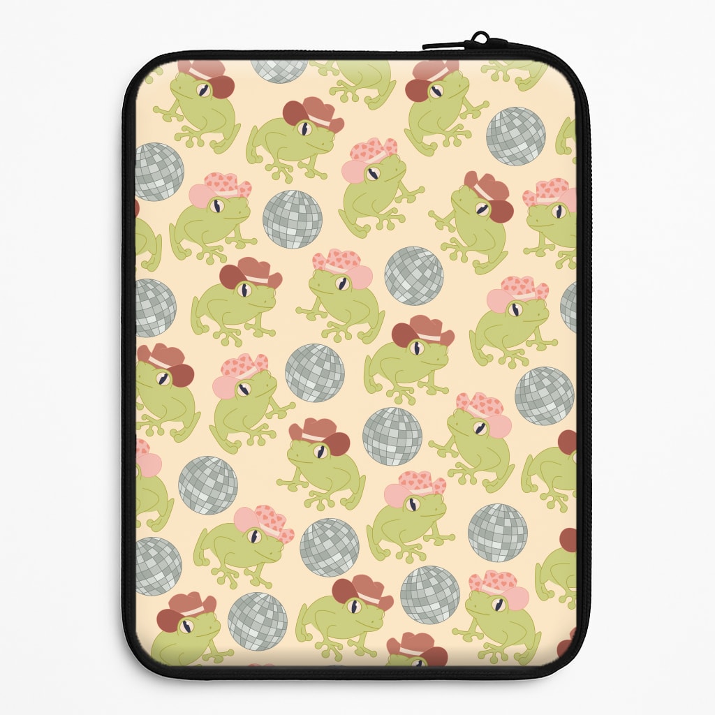 Frogs With Cowboy Hats - Western  Laptop Sleeve