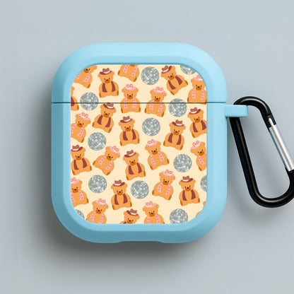 Bears With Cowboy Hats - Western  Blue AirPods Case
