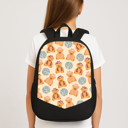 Bears With Cowboy Hats - Western  Large School Bag