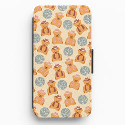 Bears With Cowboy Hats - Western  Flip / Wallet Phone Case