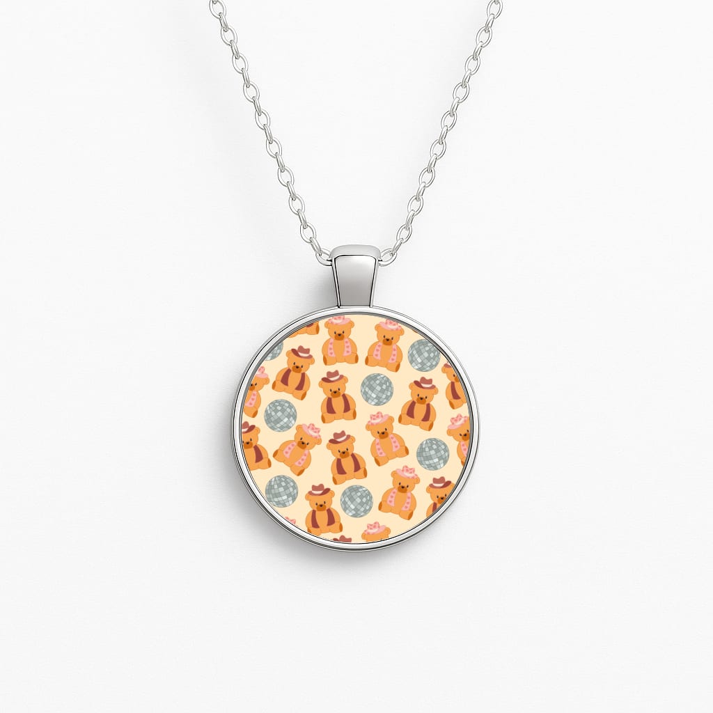 Bears With Cowboy Hats - Western  Circle Necklace