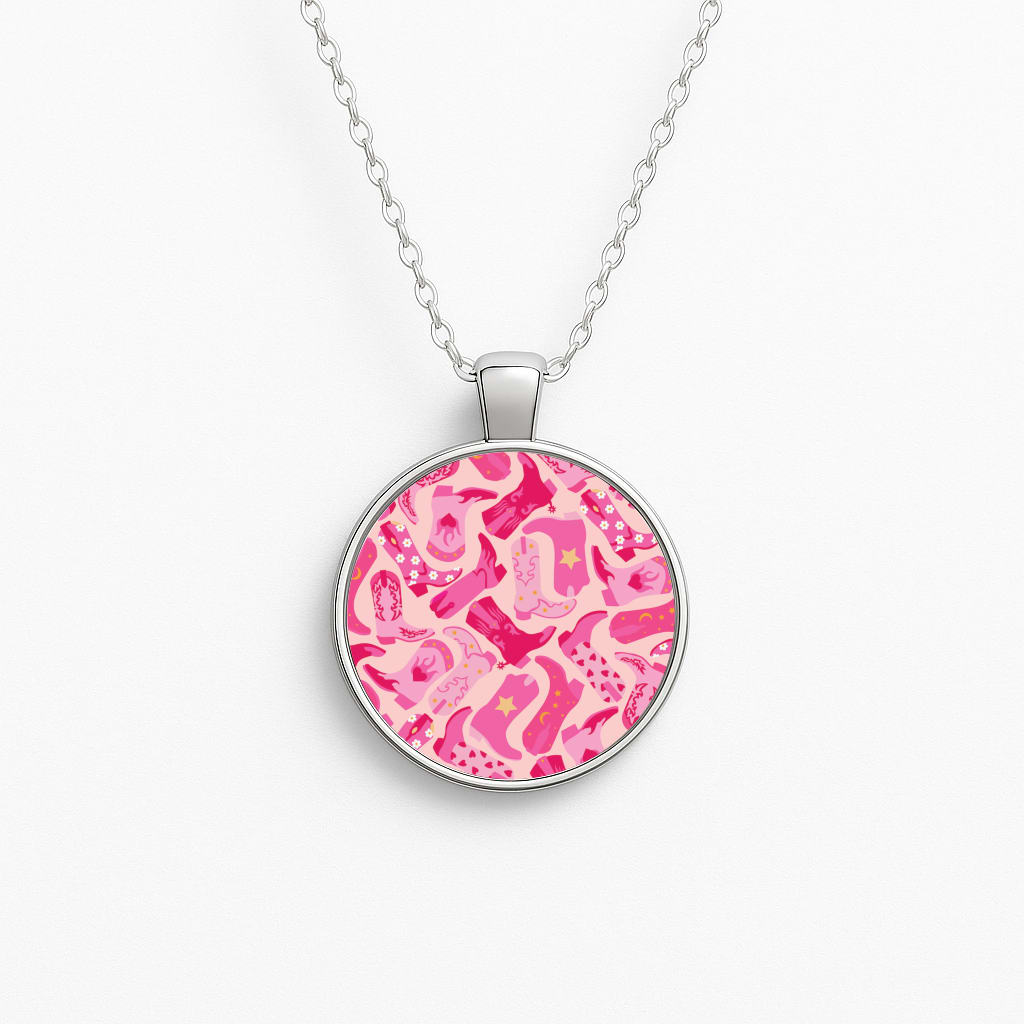 Cowboy Boots - Western  Circle Necklace