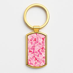 Cowboy Hats And Boots - Western  Gold Keyring