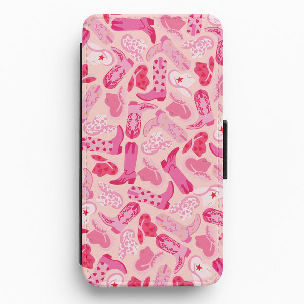 Cowboy Hats And Boots - Western  Flip / Wallet Phone Case