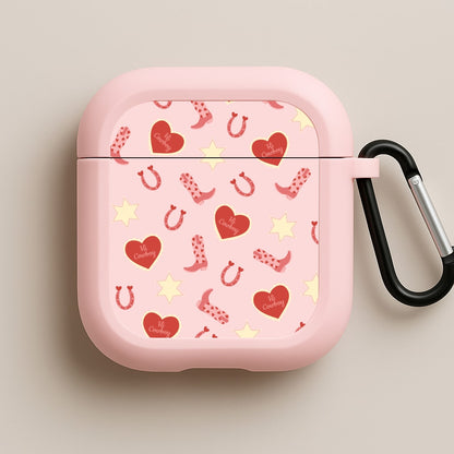 Hi Cowboy - Western  Pink AirPods Case