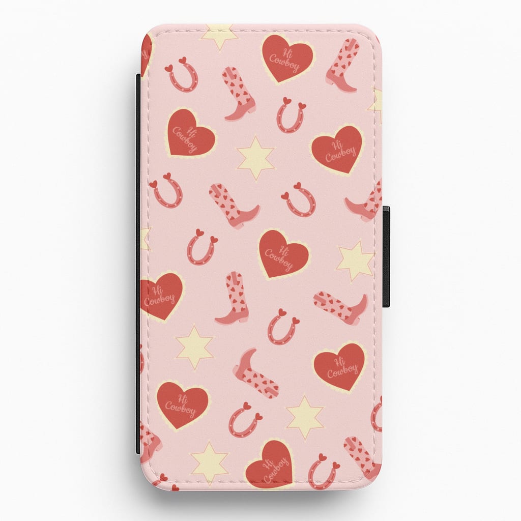 Hi Cowboy - Western  Flip / Wallet Phone Case