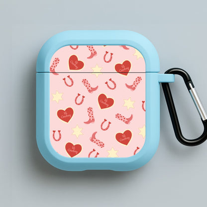 Hi Cowboy - Western  Blue AirPods Case