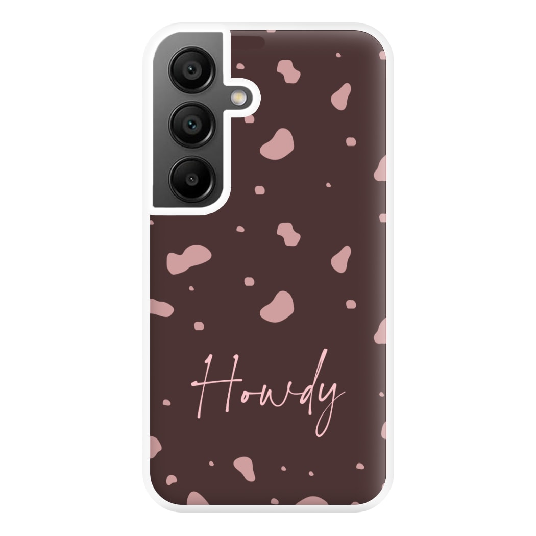 Cow Print Howdy Phone Case for Galaxy A56