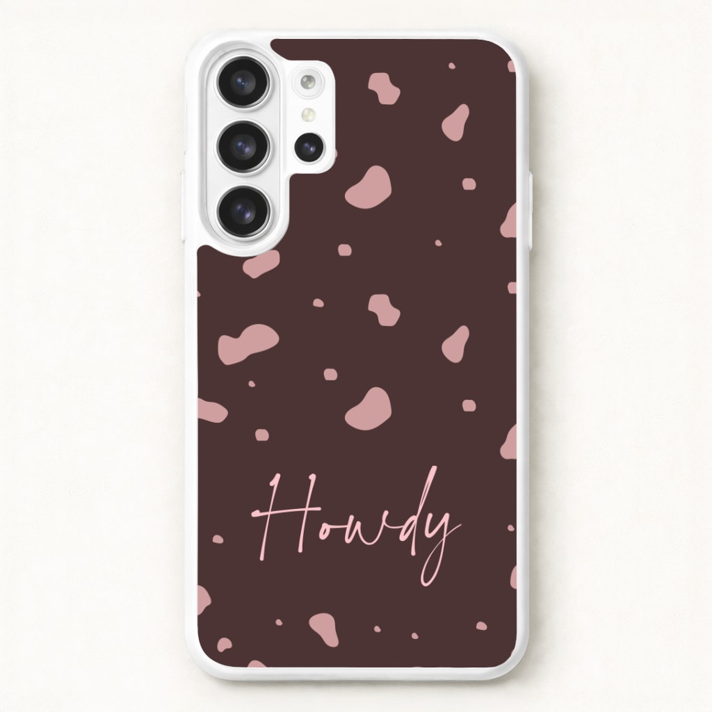 Cow Print Howdy Phone Case for Galaxy S26 Ultra