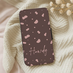 Cow Print Howdy Wallet Phone Case