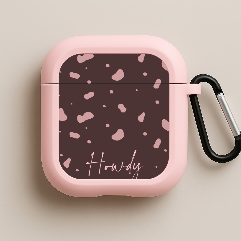 Cow Print Howdy Pink AirPods Case