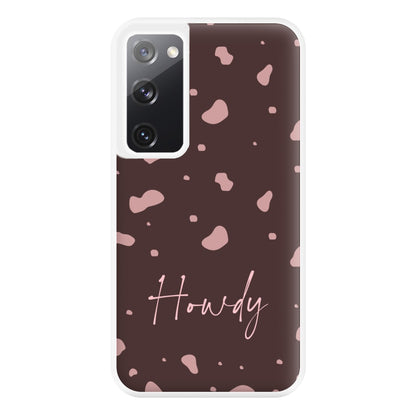 Cow Print Howdy Phone Case for Galaxy S20FE