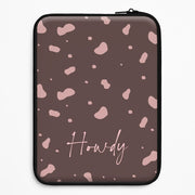 Cow Print Howdy Laptop Sleeve 1