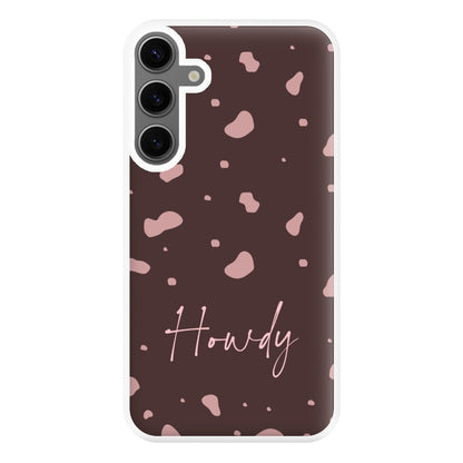 Cow Print Howdy Phone Case for Galaxy S24FE