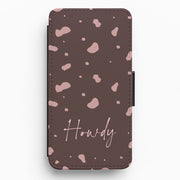 Cow Print Howdy Flip / Wallet Phone Case 1