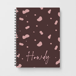 Cow Print Howdy Notebook
