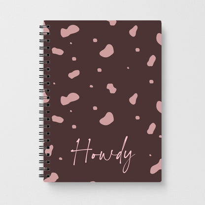 Cow Print Howdy Notebook
