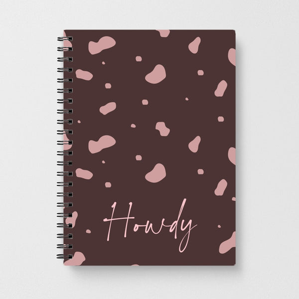 Cow Print Howdy Notebook