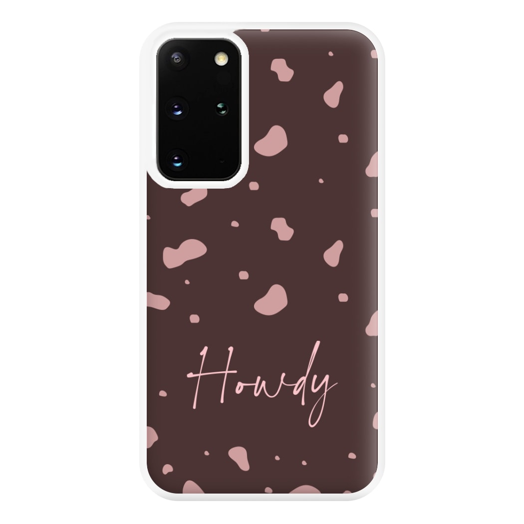Cow Print Howdy Phone Case for Galaxy S20 Plus